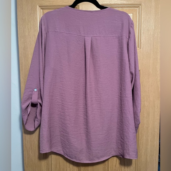 Apt. 9 Mauvy Button Down Blouse - Picture 3 of 9